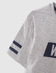T-shirt gris manches ray&eacute;es navy bio gar&ccedil;on-4