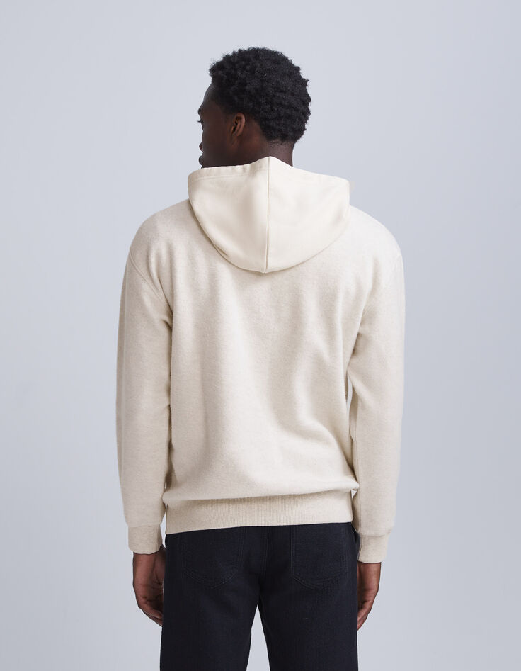 Sweat coloris naturel en molleton biface Homme-3