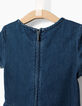 Robe trapèze en jean, avec broderies fille-6