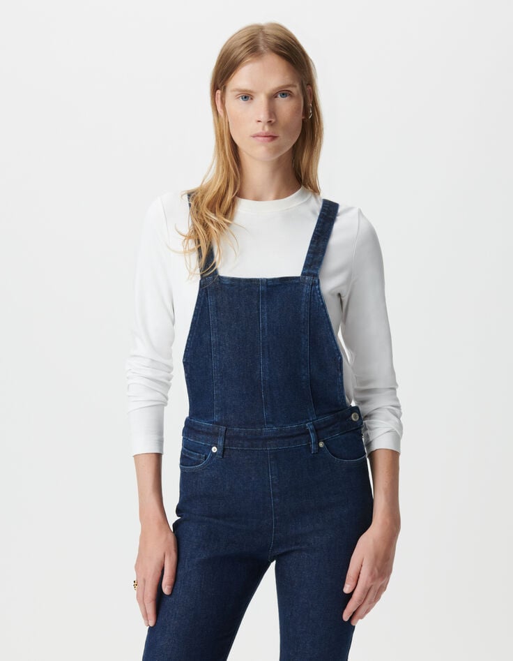Blauwe tuinbroek in jeans bootcut-model Dames-3 Blauwe tuinbroek in jeans bootcut-model Dames-3