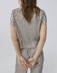 Goudkleurige cropped top plissé Dames-3