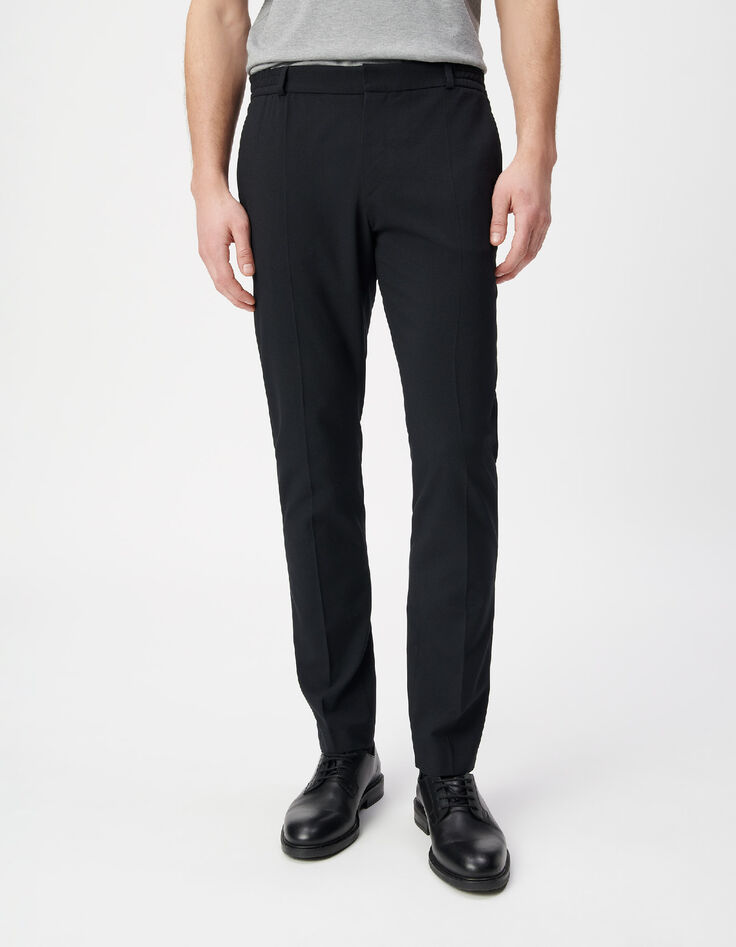 Men's slim navy elastic waistband jogpants-2