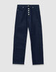 Women’s raw Janis straight jeans with visible buttons-1