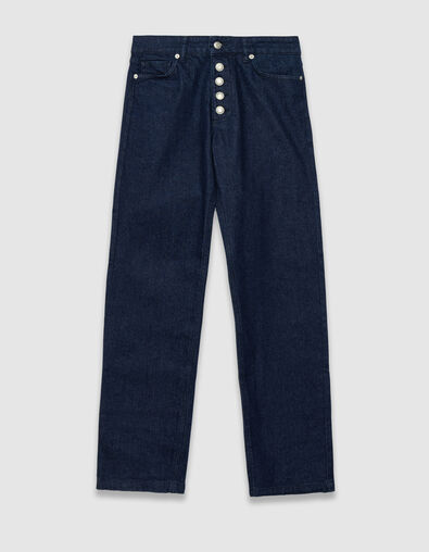 Women’s raw Janis straight jeans with visible buttons - IKKS