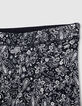 Leggings réversible navy imprimé tattoos et uni fille-4