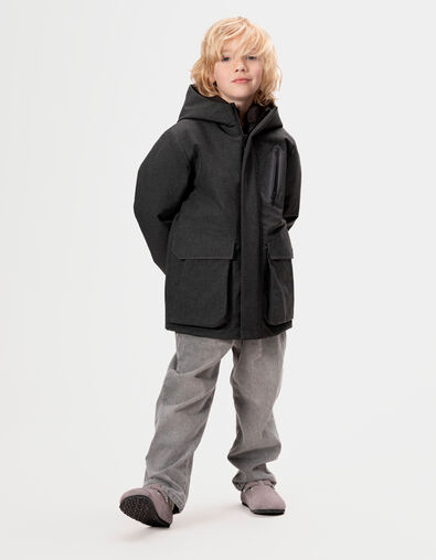 Parka gris interior acolchado niño - IKKS