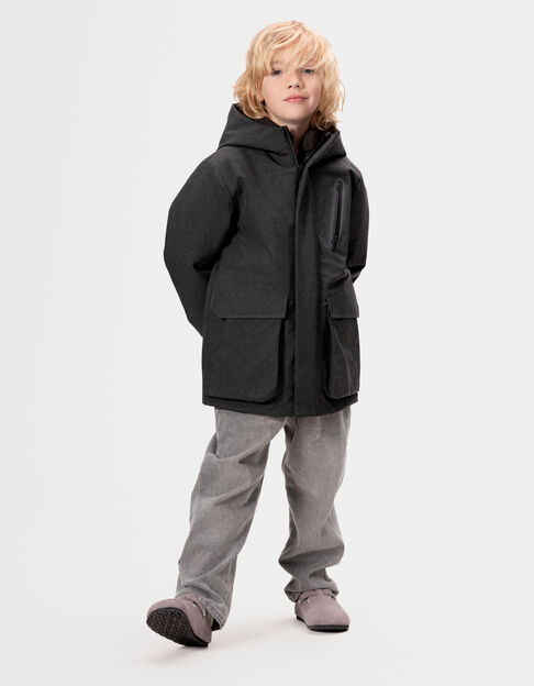 Parka gris interior acolchado niño - IKKS