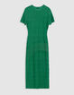 Women's green crochet long dress-7