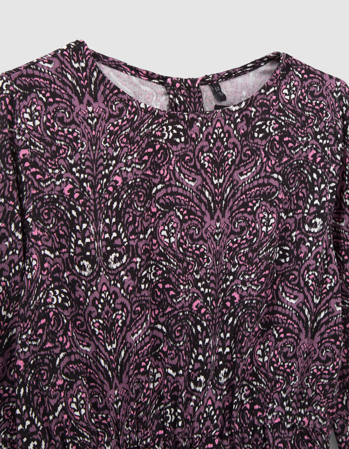 Girls’ pink paisley print LENZING™ ECOVERO™ dress - IKKS