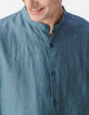 Chemise REGULAR orage col Mao en lin Homme-4