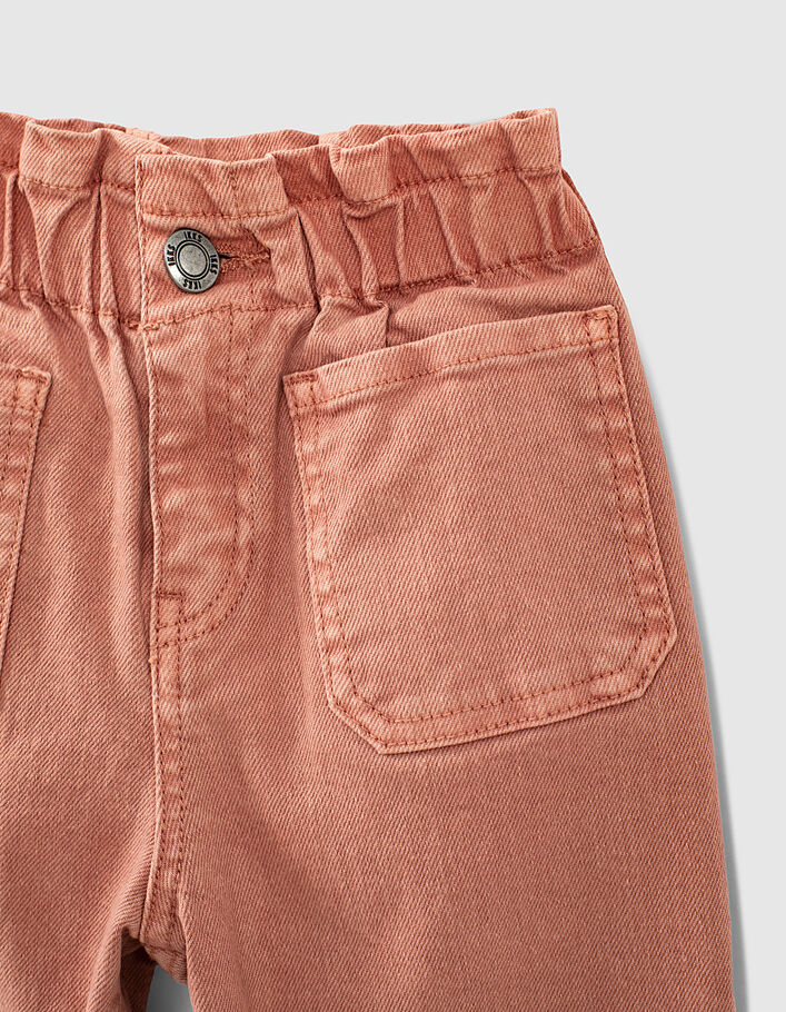 Mädchen-Jeans im Paper-Bag-Fit in Dusty Rose  - IKKS