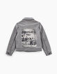 Boys’ bleached grey denim jacket + sweatshirt fabric hood-5