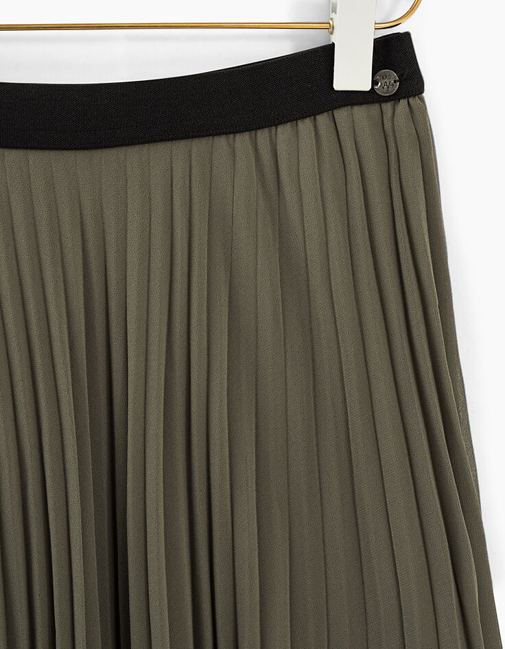 Langer M&auml;dchenrock in Khaki-4