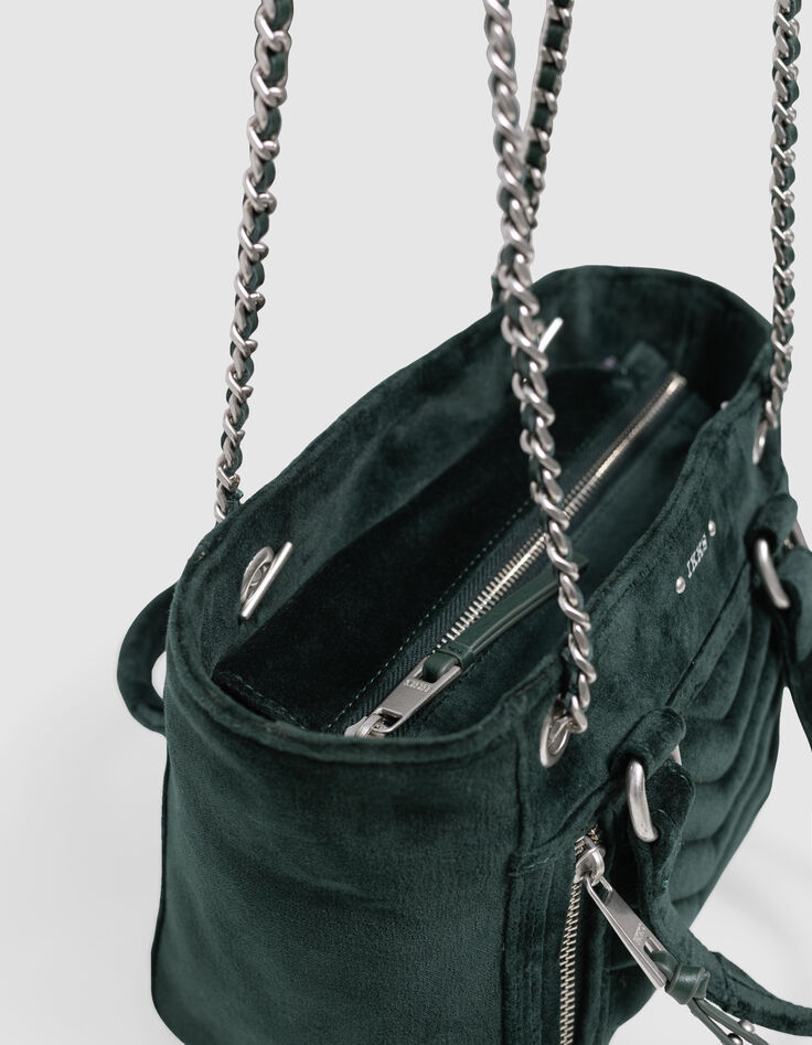 Tas 1440 groen fluweel Maat Klein Vrouw-5 Tas 1440 groen fluweel Maat Klein Vrouw-5