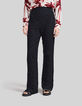 Women’s black crochet wide-leg trousers-2