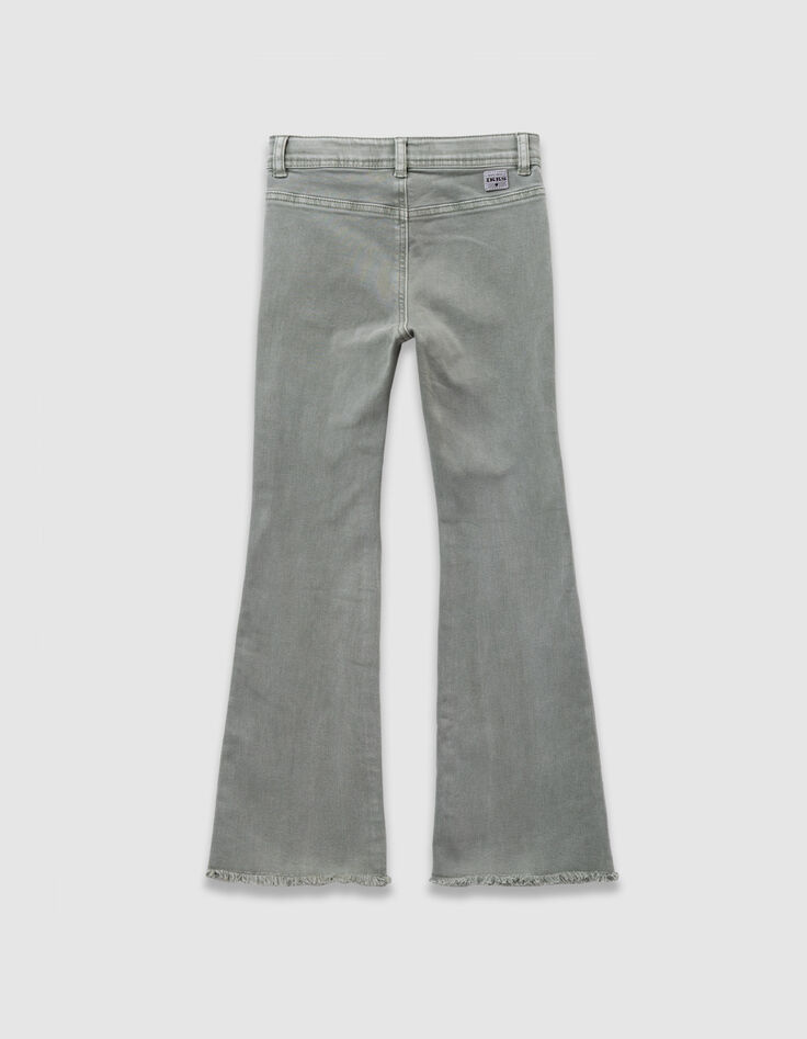 Khaki flare jeans met maxizakken voor meisjes-3