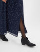 Dunkelblaues Lagarm-Maxikleid-5