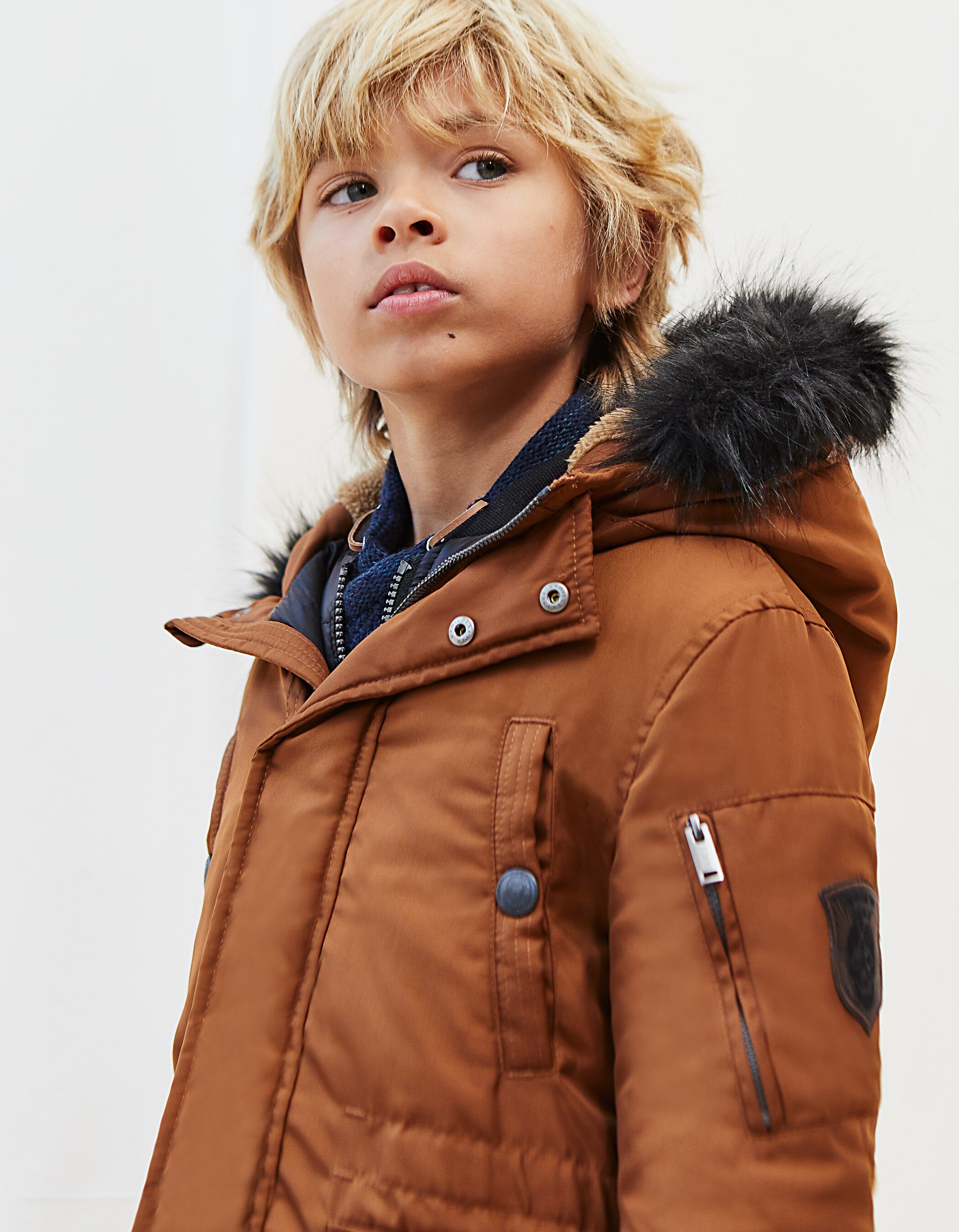 Boys cognac parka