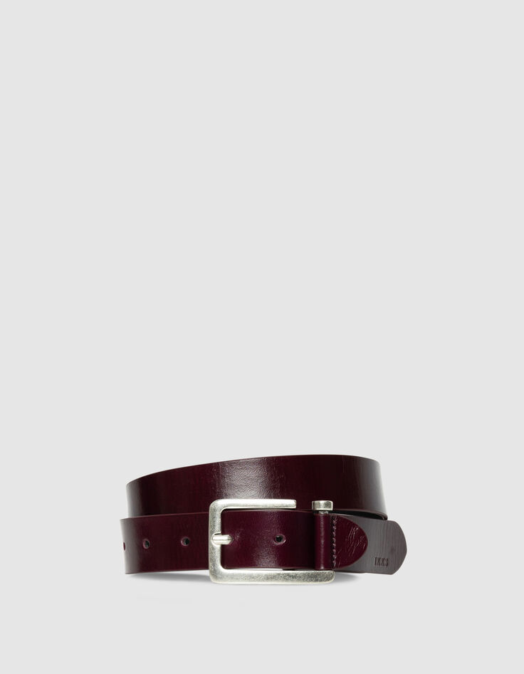 Bordeauxroter Dameng&uuml;rtel Lackleder-1