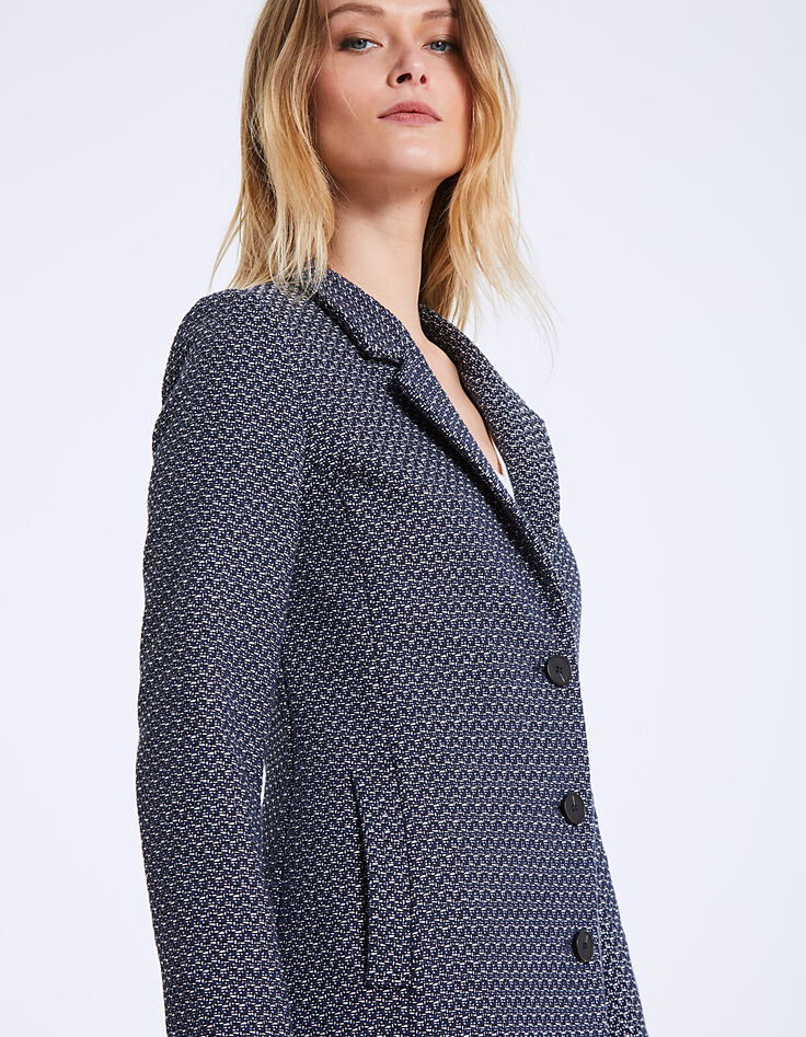 Manteau mi-long en tweed pour femme-4