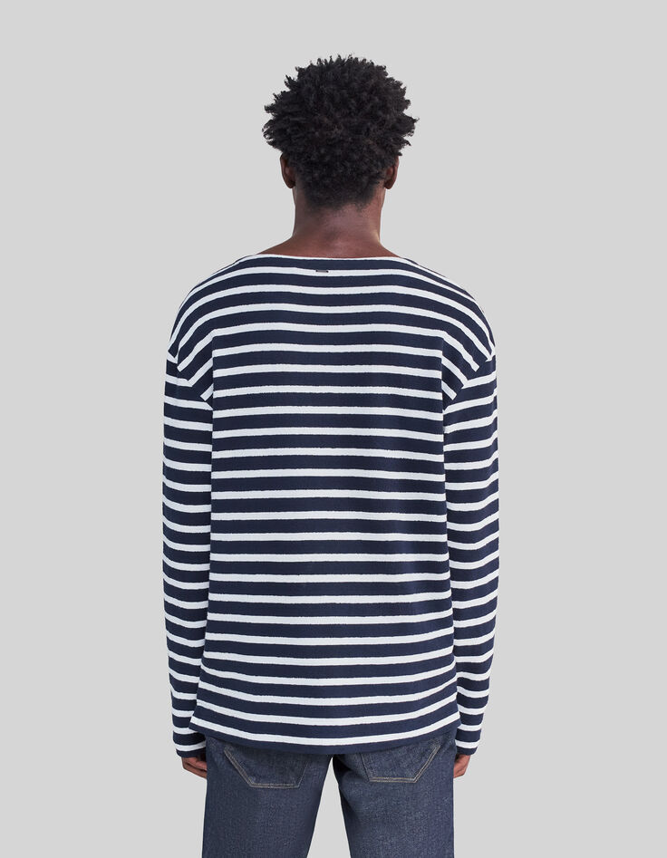 Men’s long-sleeve sailor-stripe T-shirt-3
