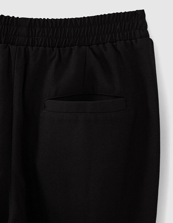 Pantalon noir city bandes latérales esprit smoking fille -5