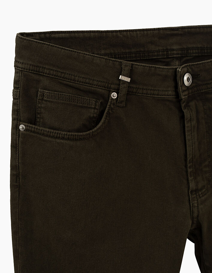 Kaki slim fit jeans voor heren - IKKS