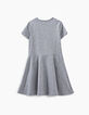 Girls’ grey ROLLING STONES dress to tie-4
