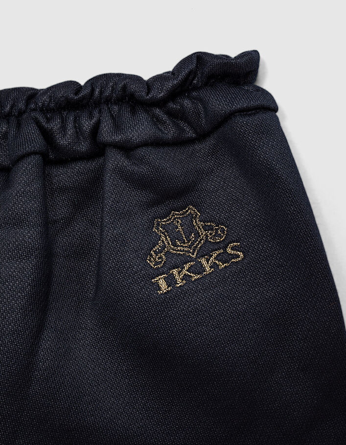 Set wit T-shirt en navy short babymeisjes  - IKKS