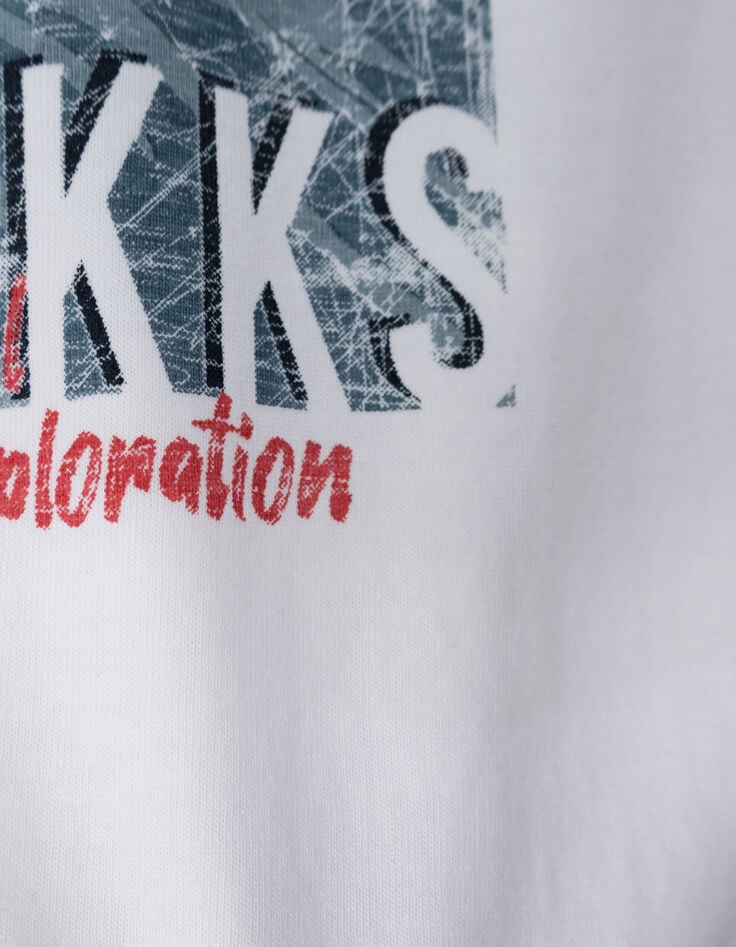 Weißes Jungen Panther-T-Shirt aus Bio-Baumwolle-5
