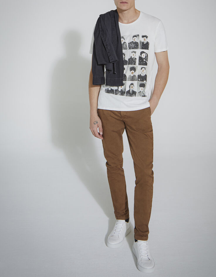 Men’s tobacco SLIM chinos-1