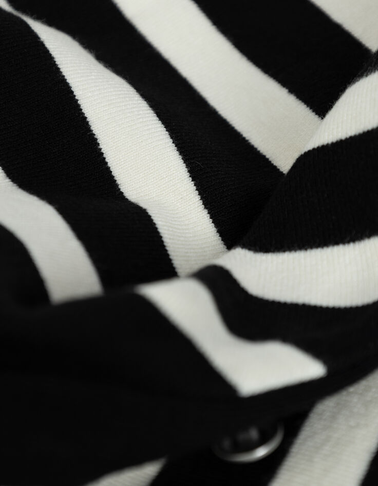 Women’s black sailor-stripe knit cape-5