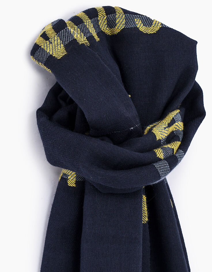 Chèche marine jacquard typo Sound Wave Live IKKS Homme-2