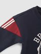 Baby boys’ navy sweatshirt with XL vintage shield print-5