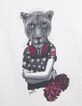 Girls&rsquo; off-white lion-cheerleader image T-shirt-4
