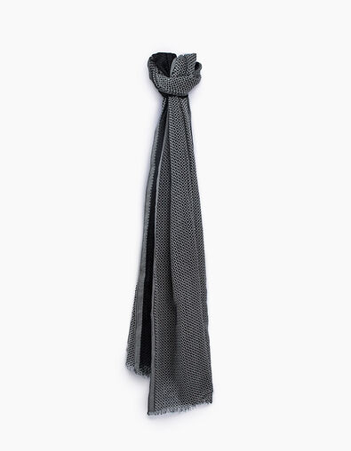 Men’s anthracite double-sided scarf - IKKS