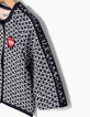 Veste blanc cassé jacquard navy bébé fille-5