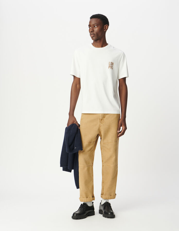 T-shirt blanc maxi visuel dos Homme-1