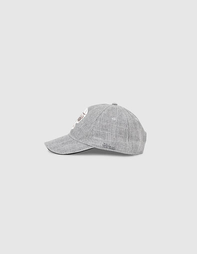Boys’ medium grey marl cap with skull print - IKKS