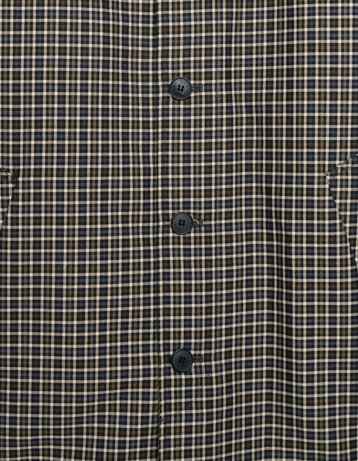 Khakifarbener Trenchcoat mit Karomuster Herren-7