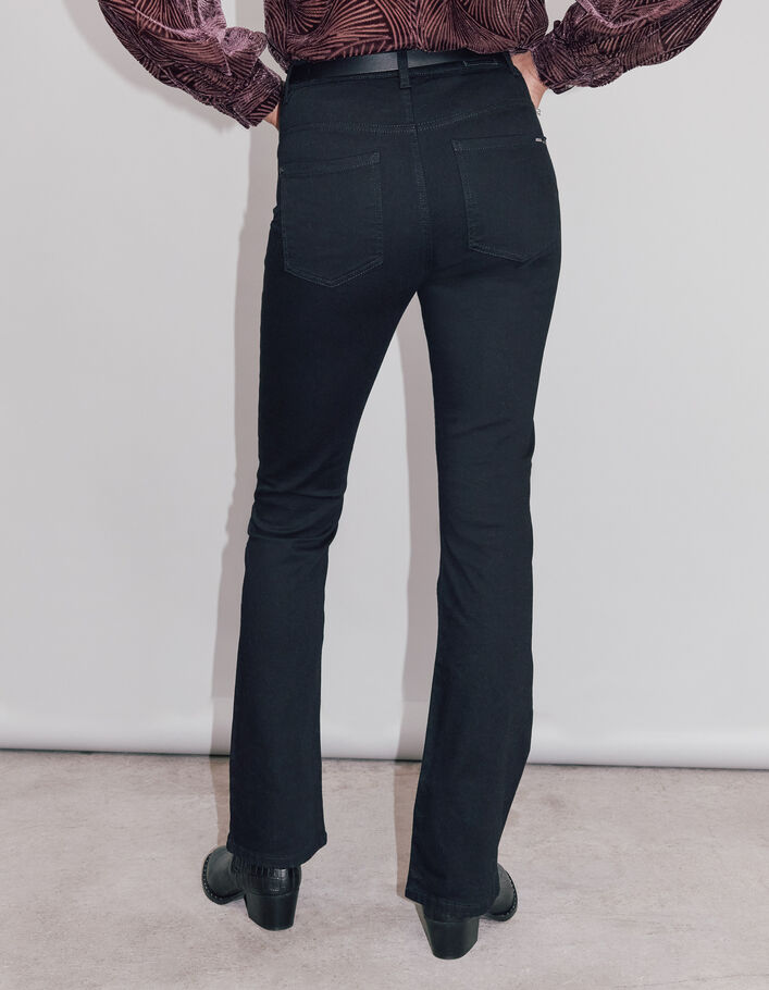 Women’s black button-up high-waist flared jeans - IKKS