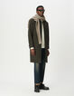 Men’s khaki check coat-7