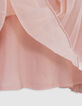 Robe rose plissée décor clous fille-8