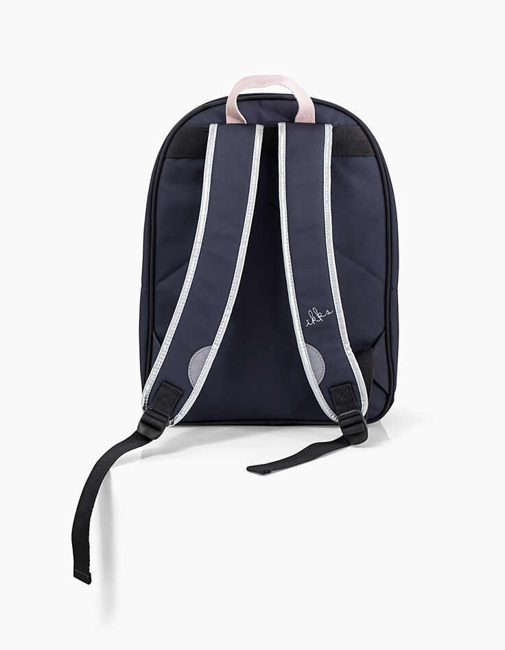 Sac à dos rose poudré et navy K fille -3