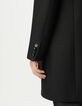 Manteau noir lainage col officier Homme-5