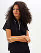Zwarte top in ajour met rits I.Code-1