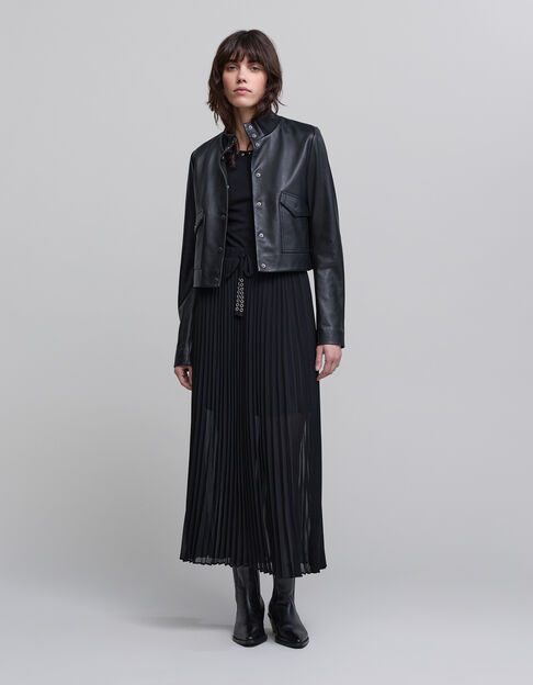 Long pleated skirt