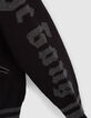 Schwarze Jungenstrickjacke im Bomberstil-7