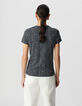 Graues T-Shirt, Rundhals, Leoprint-3