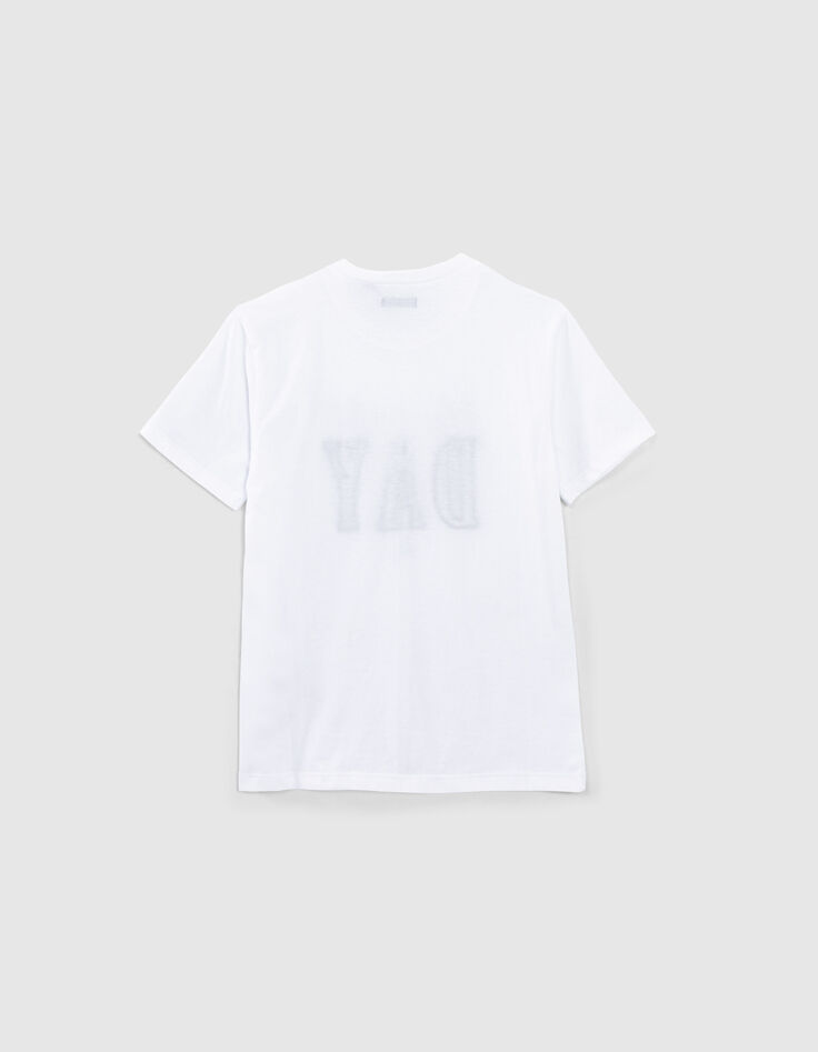T-shirt blanc coton bio print et broderie garçon-3